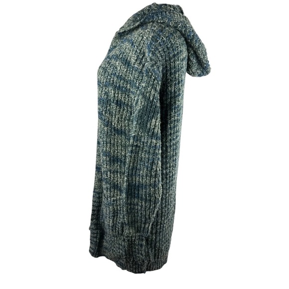 *Flawed Sundance Long Cardigan Sweater Space Dye Duster Hooded Wool Blend Small - Picture 8 of 16